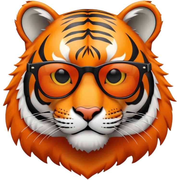 Tiger with sunglasses emoji