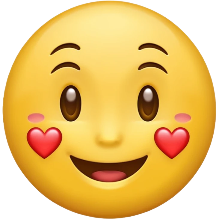 high emoji with hearts emoji