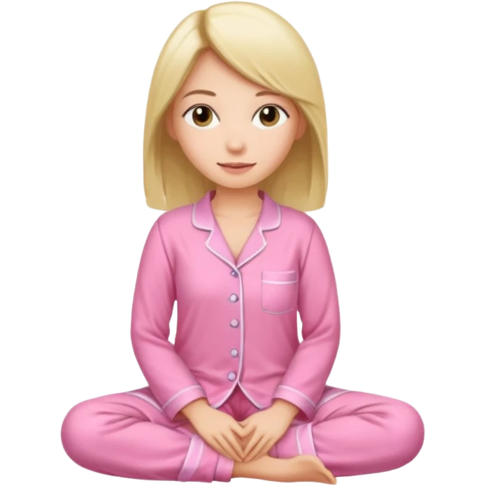 Make a women woth straight hair using pj pink emoji