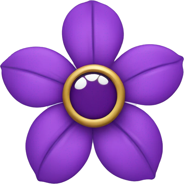 Purple flower with crown  emoji