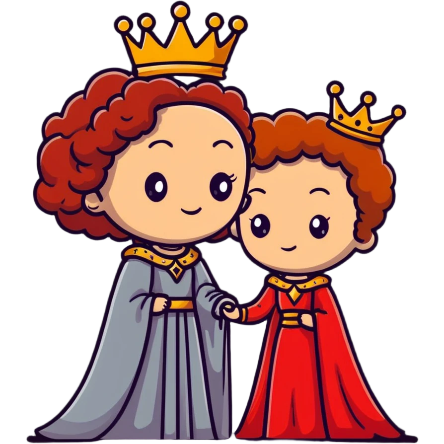 🤴🏽👩🏼‍🦱 emoji