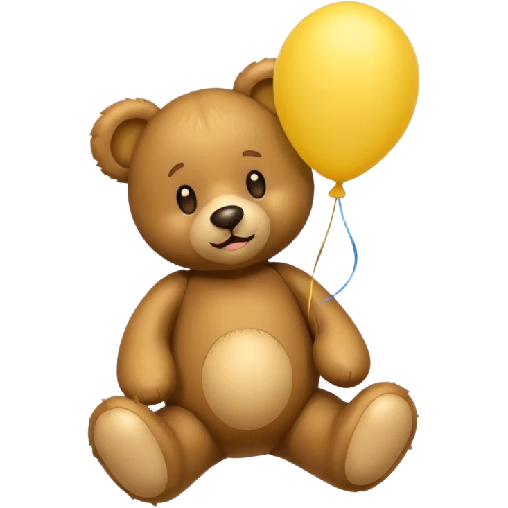 Emoji teddy with a baloon emoji