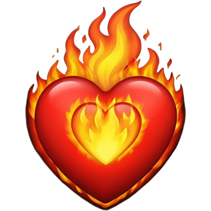Black heart fire emoji