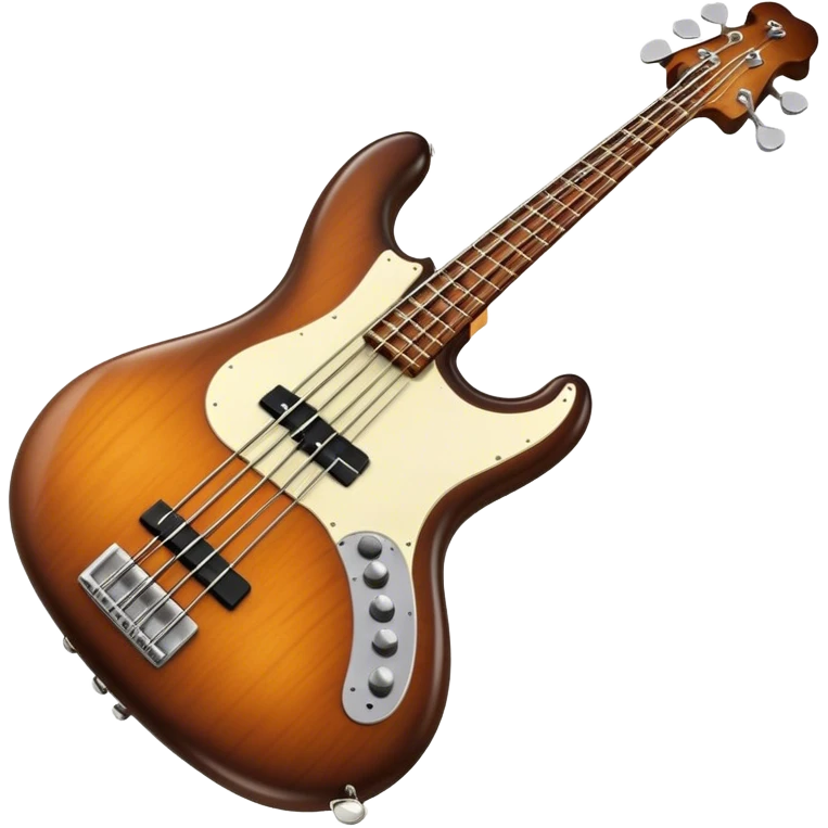 Cinematic Realistic Bass, deep polished wood with rich grain, thick taut strings stretching across its curved body, subtle warm lighting emphasizing its form, glowing with depth and powerful musical resonance. emoji