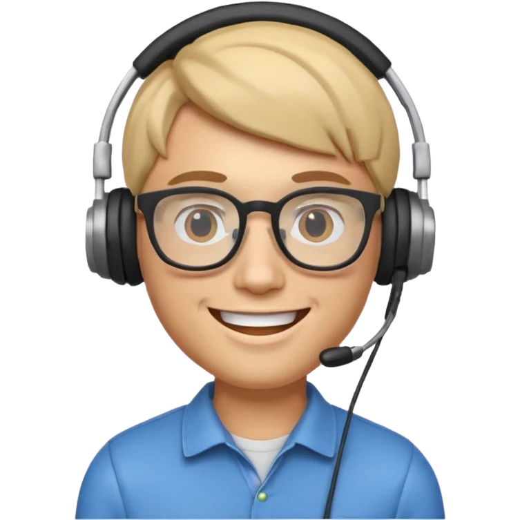 3D imoji of Young man who is graphics design emoji