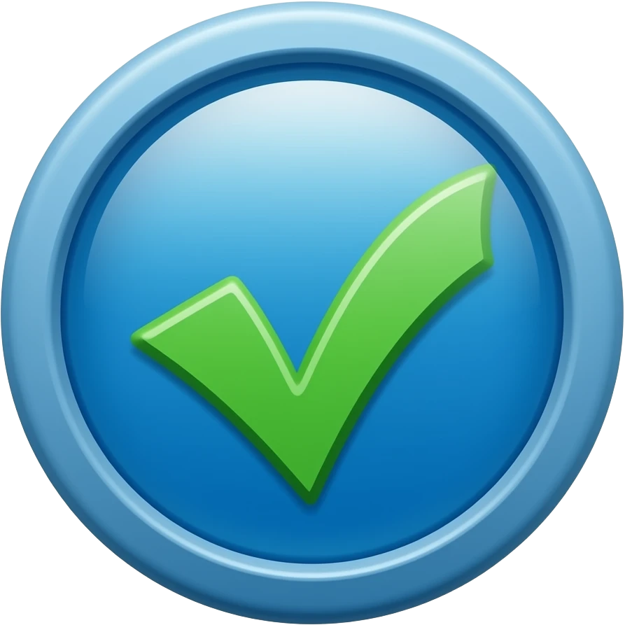 azul Verificación emoji
