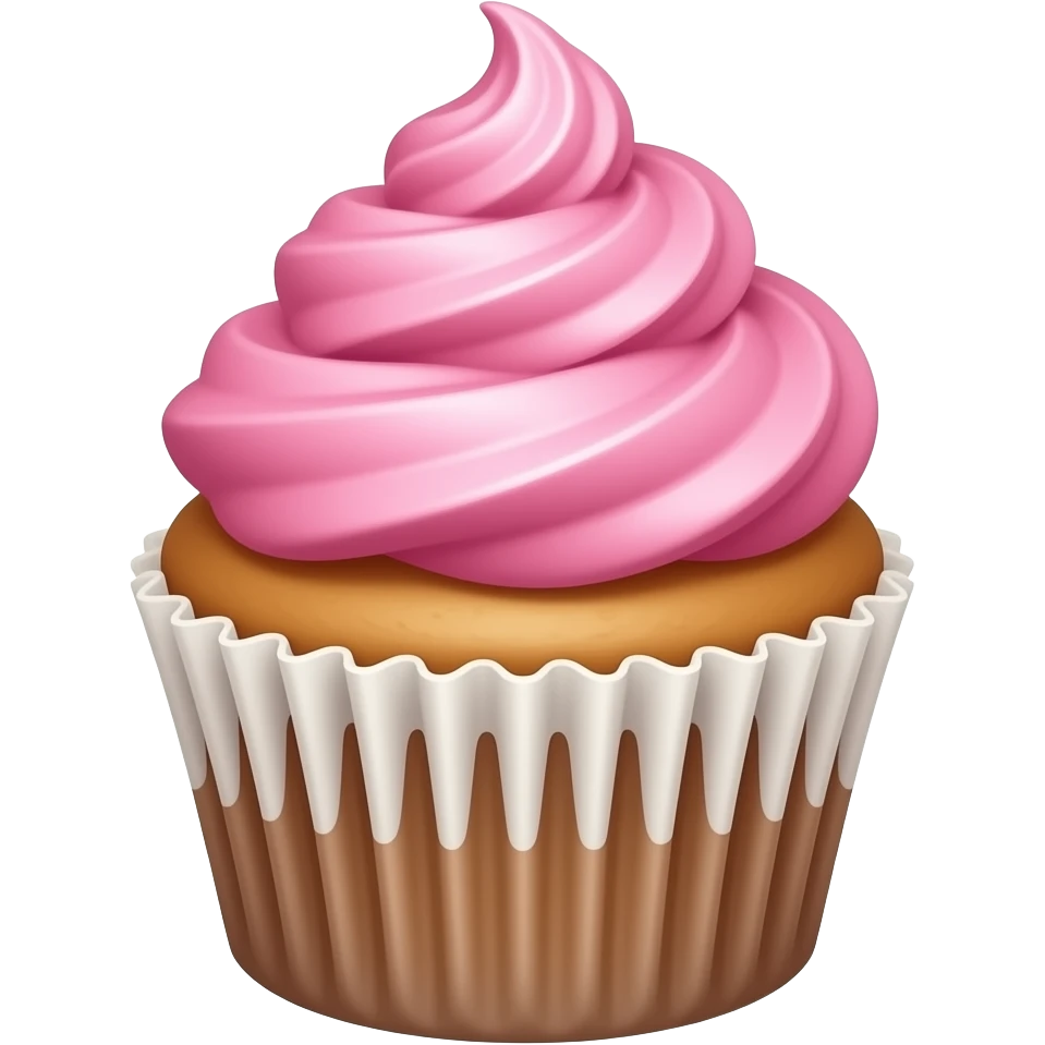 Cupcake with pink icing emoji