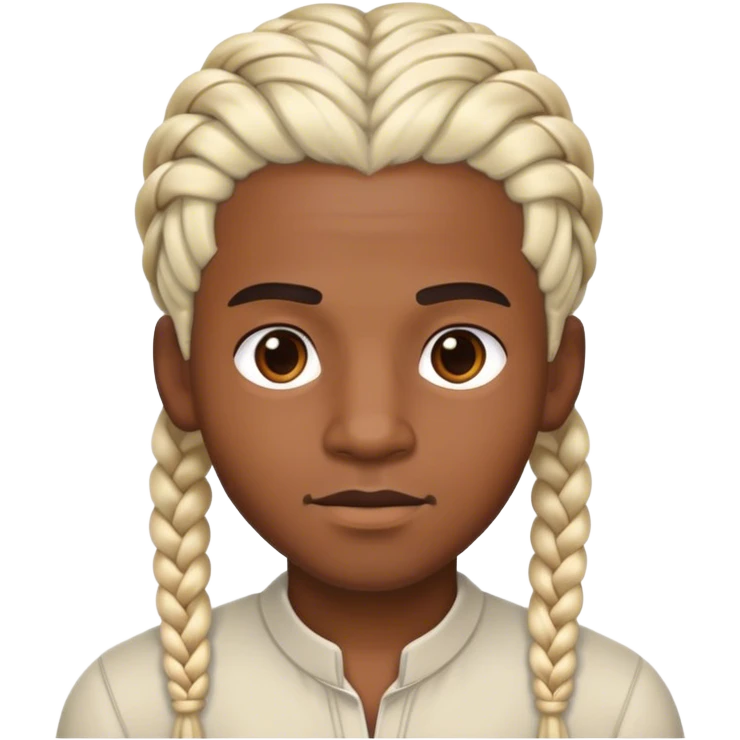 Homme noir avec des tresse en vanille  emoji
