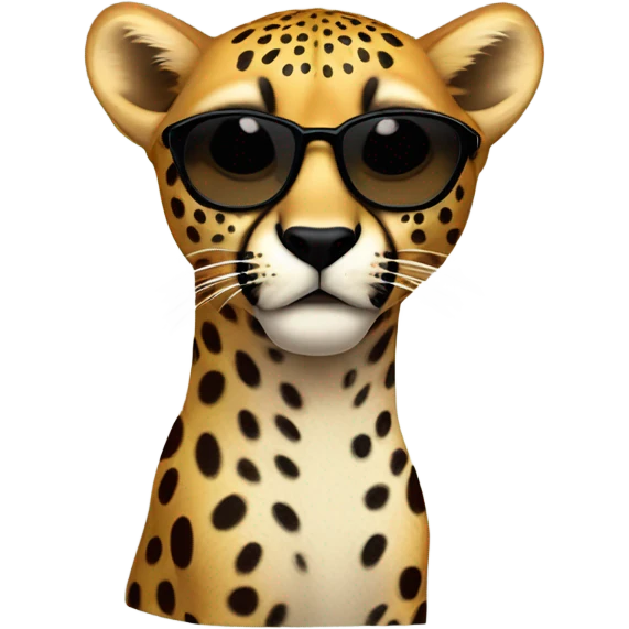 cheetah wearing sunglasses emoji