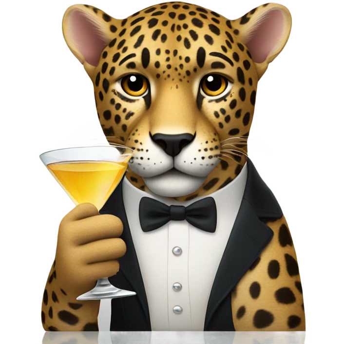 Jaguar with a martini emoji