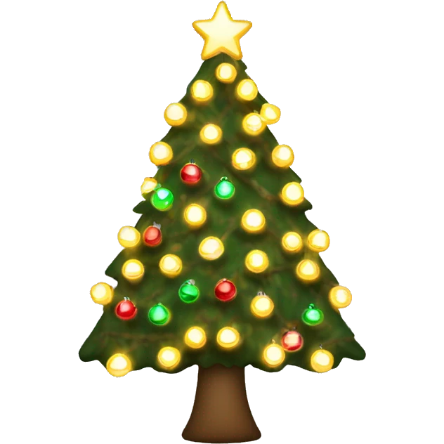 Christmas trer with a lots of lights emoji