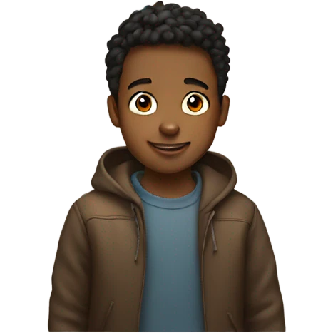 boy with love emoji