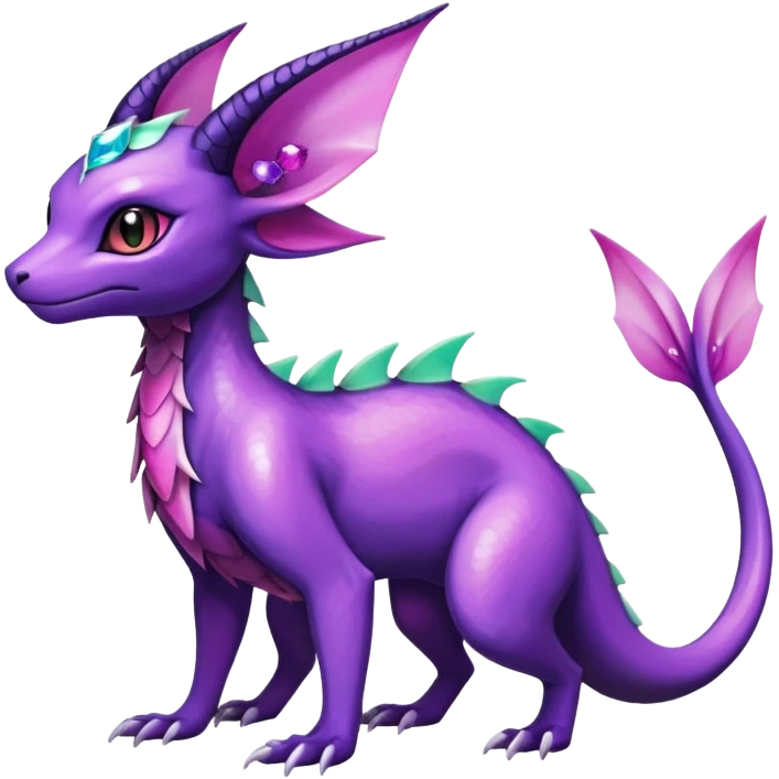 Shiny Salandit-Noivern-Espeon-Hybrid (Full body) emoji