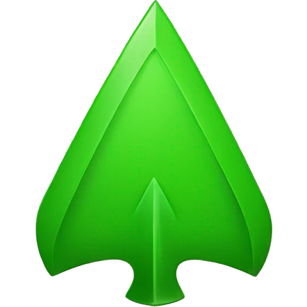 Green arrowhead upside facing emoji