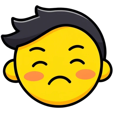 Anxious emoji looking down and sad with hand on forhead emoji