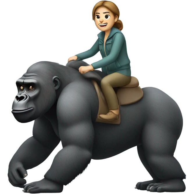My Memoji riding a silverback gorilla  emoji