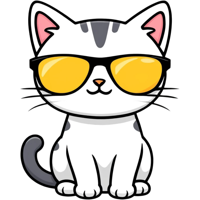 Cat with sunglasses emoji