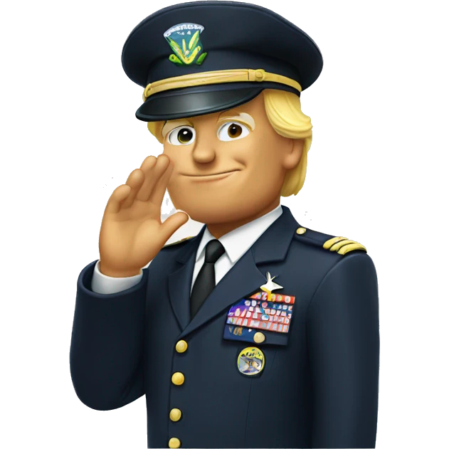Donald Trump saluting emoji