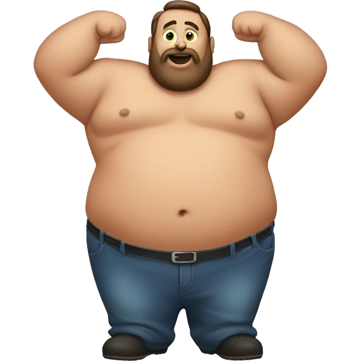 huge belly man emoji
