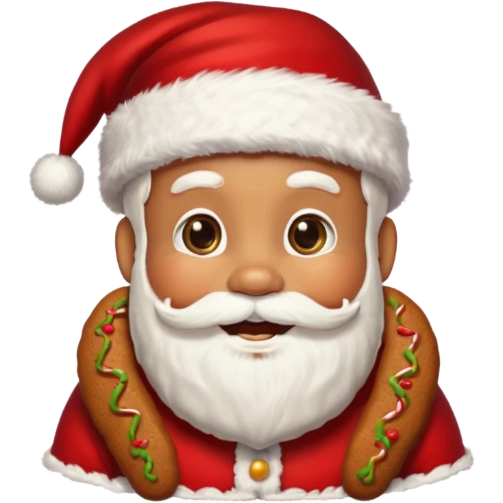 santa gingerbread emoji