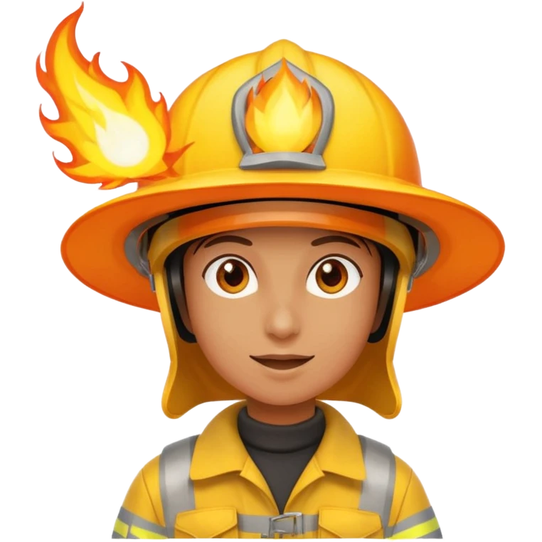 Human with sun helmet with fire powers that flys emoji