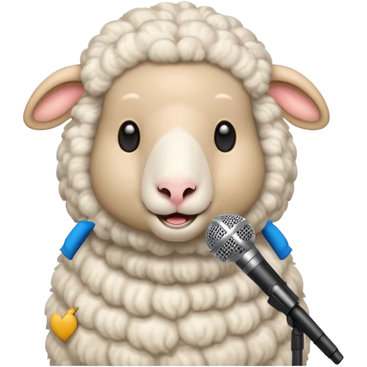 sheep with microphone











 emoji
