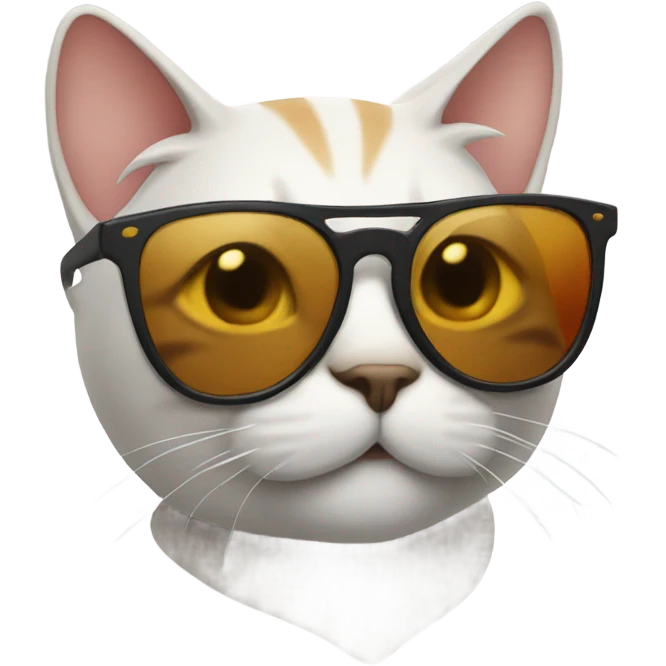 cat with sunglasses drinking a  emoji