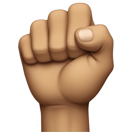 Backside of the Fist with the pointer finger knuckle up emoji