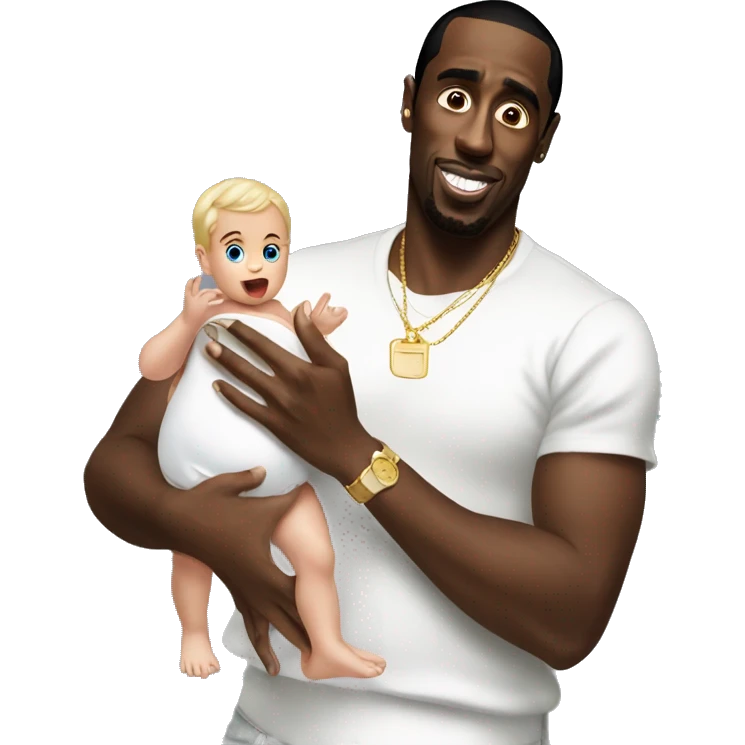 P diddy holding baby oil emoji