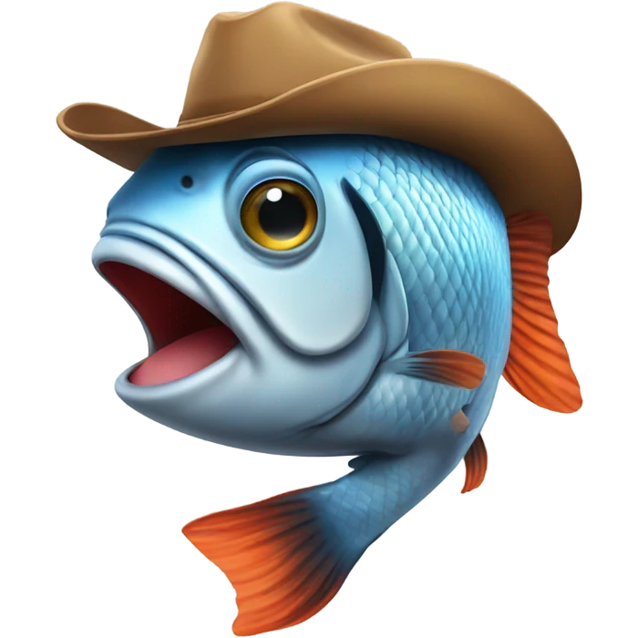 Fish with cowboy hat emoji