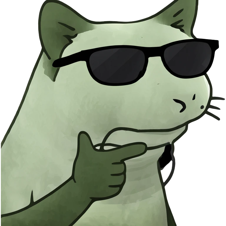 Cat with sunglasses emoji