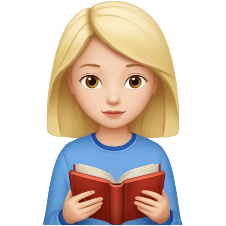 дівчина з книгою emoji