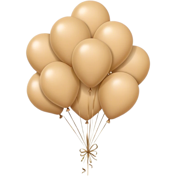 Beige balloon cluster  emoji