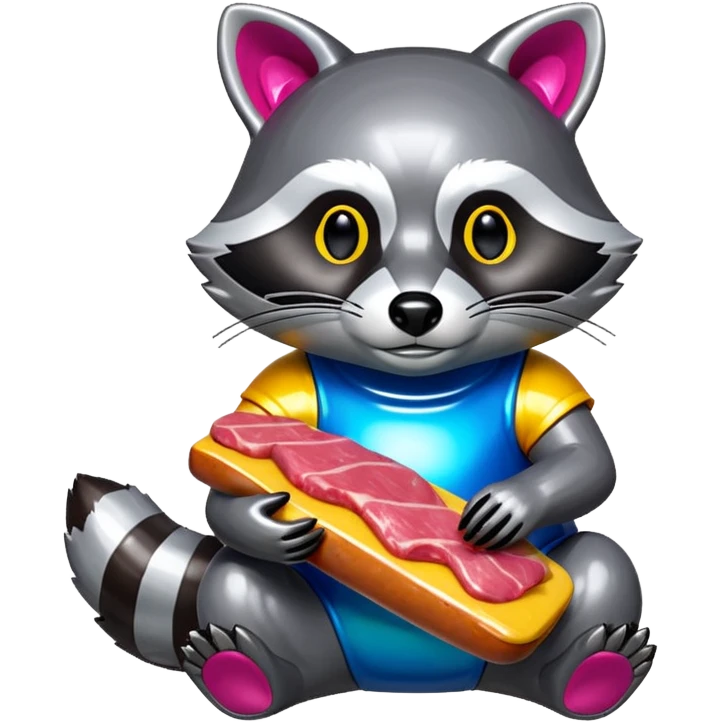  SPAM meat jeff koons style raccoon sculpture  emoji