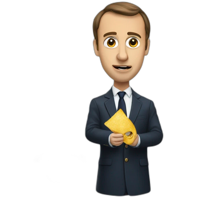 macron qui mange des chips emoji