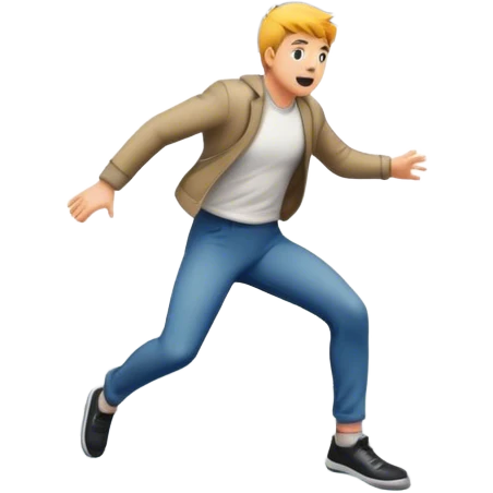 Man jumping off a bridge emoji