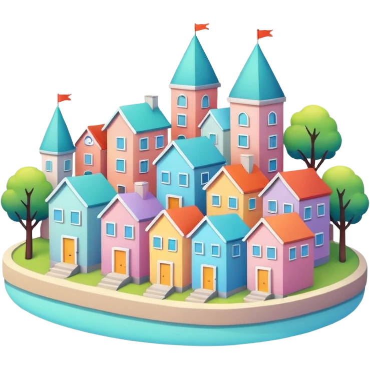 little city and small home emoji