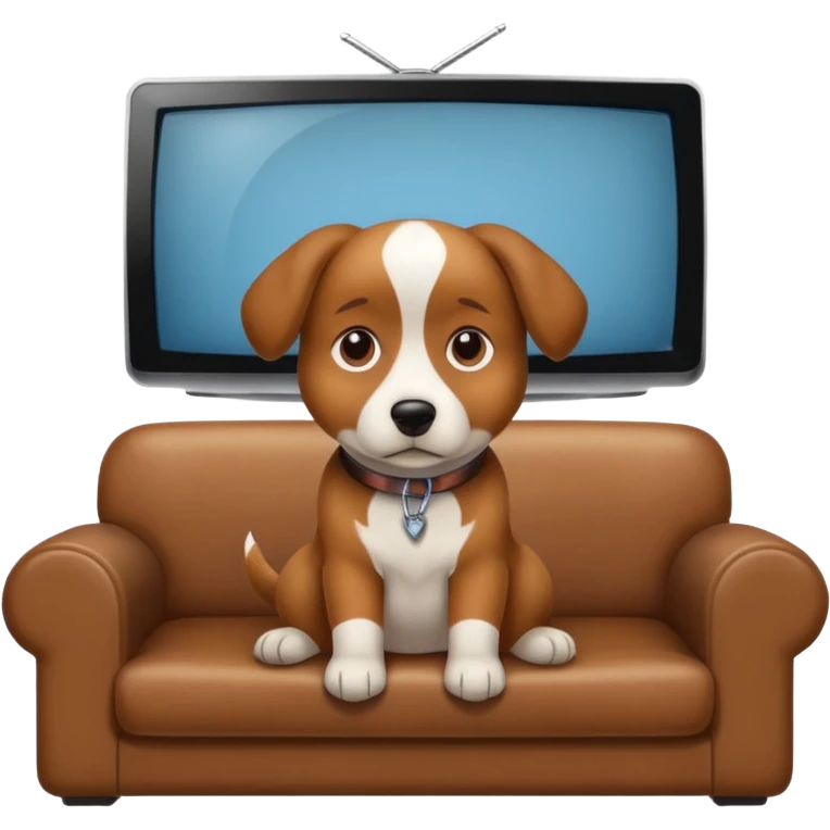 CACHORRA ASSISTINDO TV emoji