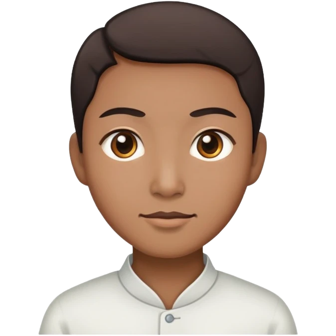 Person with Chinese appearance, darker skin tone, and narrow eyes, friendly expression emoji
