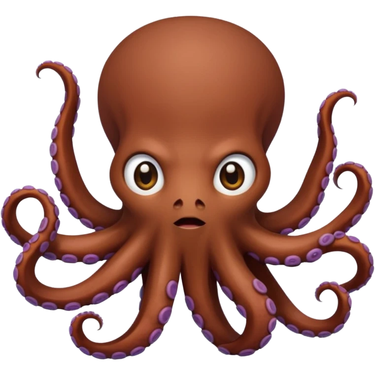female octopus, frustrated with studying emoji