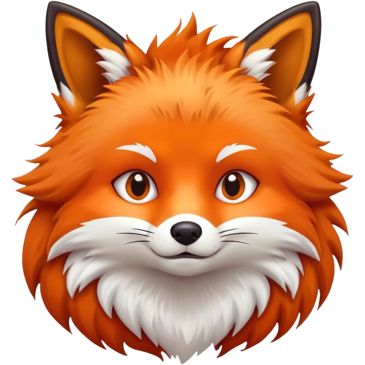 fox trying to look scary but looking adorable instead emoji