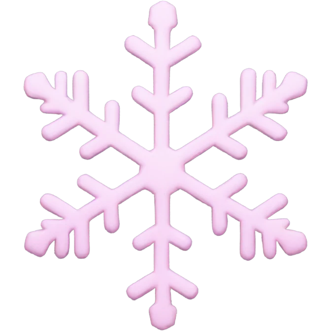 Pastel pink snowflake emoji