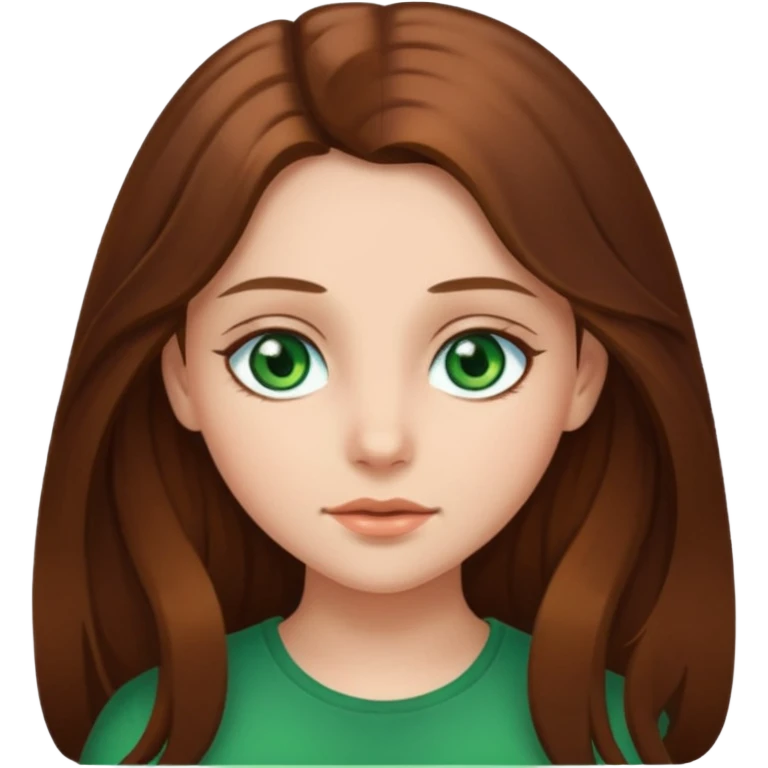 kahverengi uzun saçlı kız emoji