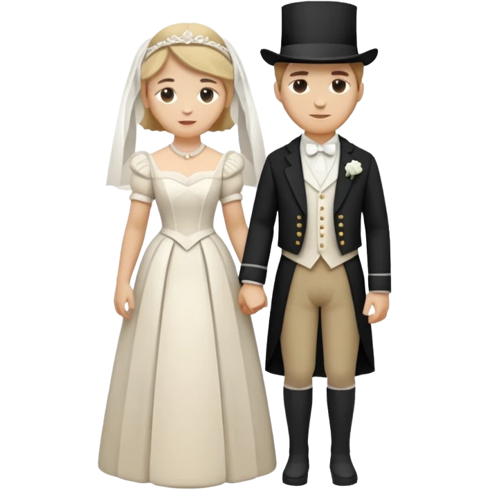 marriage low poly historical WHITE PEOPL emoji