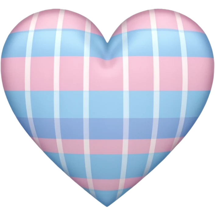 pastel heart with a soft plaid pattern emoji