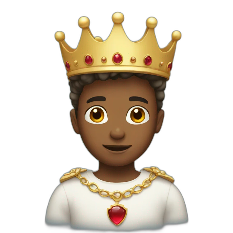 A boy with crown emoji