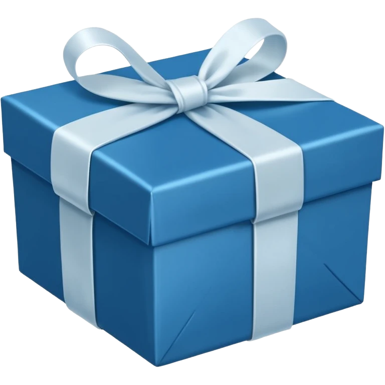 long blue gift box emoji