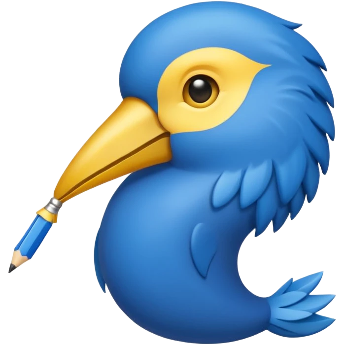 Um emoji de arara azul emoji