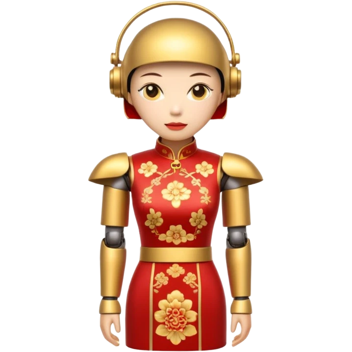 chinese robot, cheongsam
 emoji