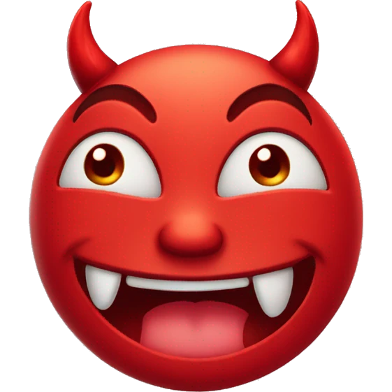Cute devil wink emoji